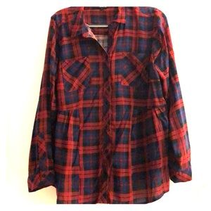 Cute Plaid button down shirt soft and comfortable